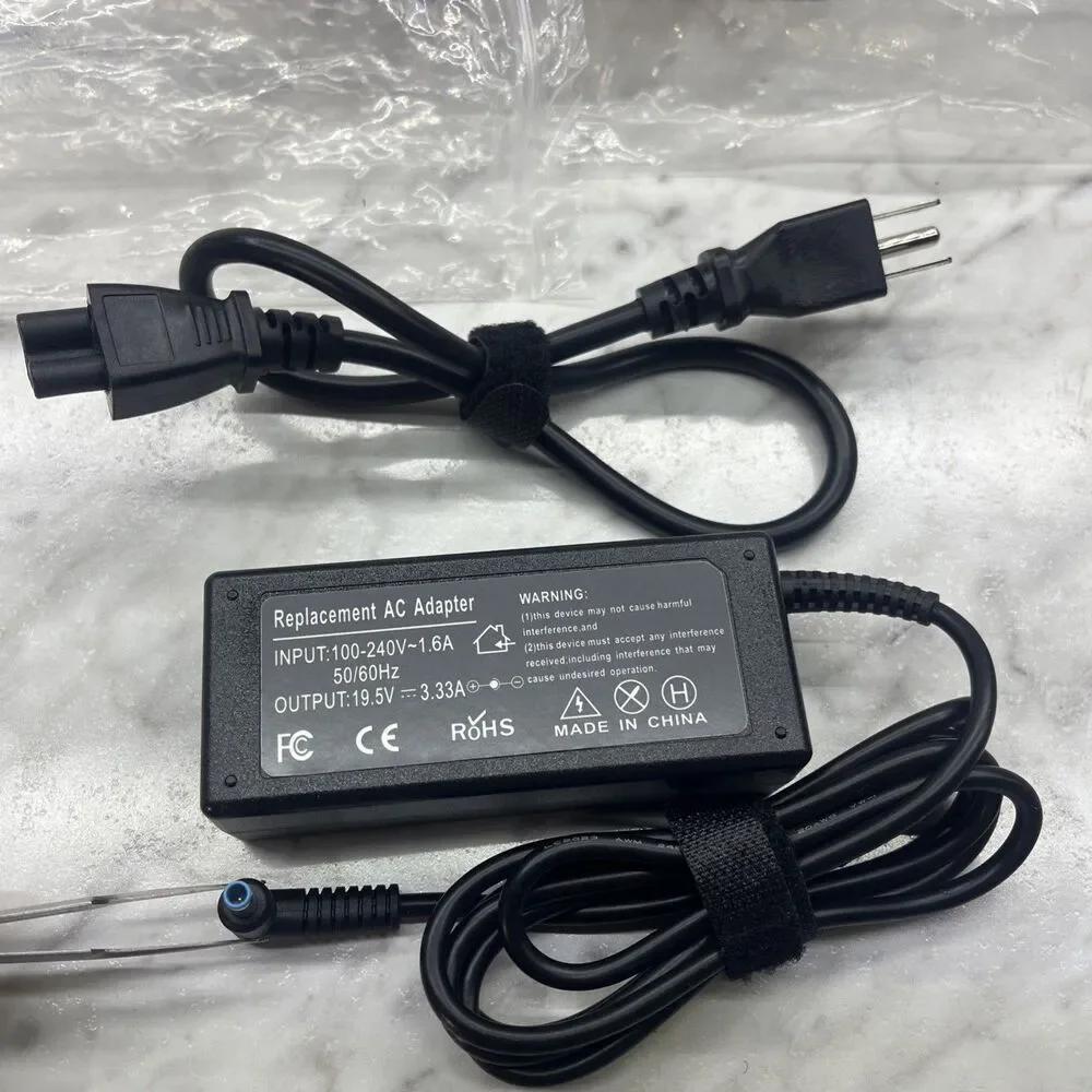 Replacement 65W 19.5V Laptop Charger AC Adapter for HP Pavilion 14, 15 Series